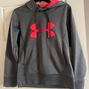 Under Armour || Grey and Neon Pink Hoodie
